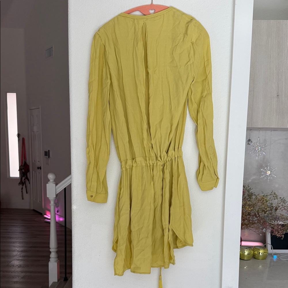 Diane Von Furstenberg Mustard Silk-Blend dress - Picture 8 of 8